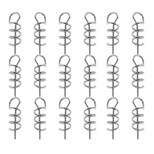 BESPORTBLE 200 Pestillos de Cebo Cierre de Rosca de Acero Inoxidable, Pasadores de Aparejo para Señuelos Blandos Pequeños 0.6x15 Mm, Pasador de Gancho para Pesca en Agua Dulce y Salada