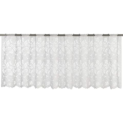 Elbersdrucke Duchesse 00 Bistro Curtain Polyester White 45 x 160 cm Cover
