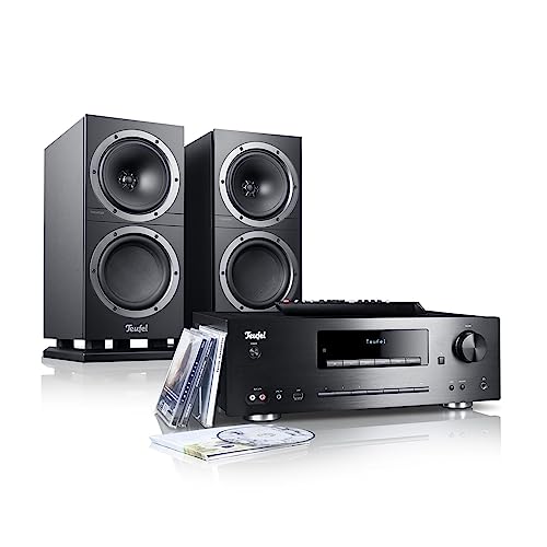 Teufel Kombo 500S Schwarz Stereo Lautsprecher Musik Sound Hochtöner Mitteltöner Bass Speaker High End HiFi Tieftöner Schalldruck Soundanlage