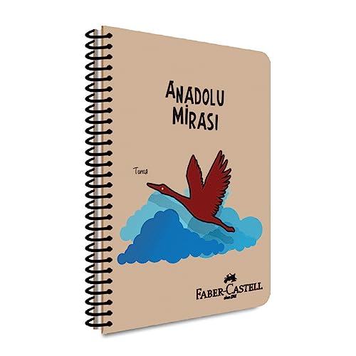 Faber-Castell Anadolu Mirası Spiralli Defter, A4, 100 Yaprak, 70g Kağıt, Kareli, Dayanıklı Kapak, Kolay Açılan Spiral Cilt, Asorti Kapak Tasarımı