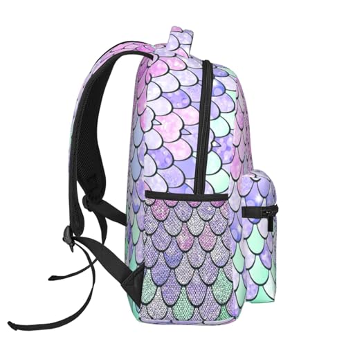 Mochila de senderismo EdWal impermeable para laptop con estampado de escamas 3