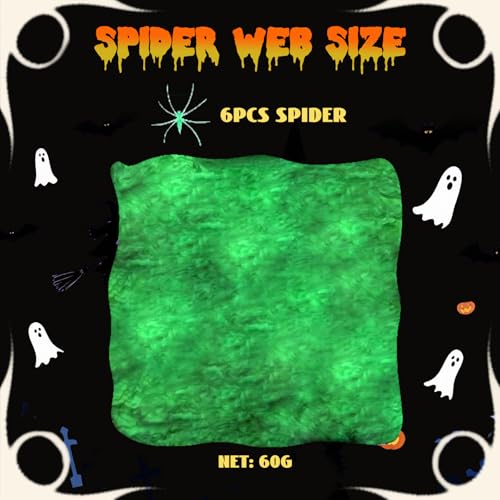 DHHYWWD 200 Sqft Halloween Glow in The Dark Spider Web Decorations, Stretchable Fake Cobwebs for Indoor or Outdoor Halloween Decorations – Creepy Haunted House Party Decor (1) - Image 7
