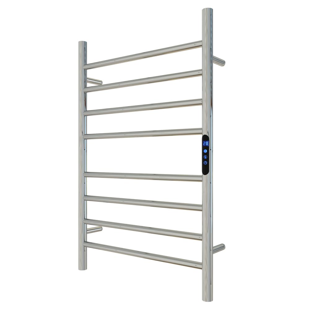 KWW Heated Towel Rack, Remote Control with APP Tuya, Towel Warmer with Timer, Wall Mounted Hot Towel Warmer for Bathroom (Polished, 7Bars)