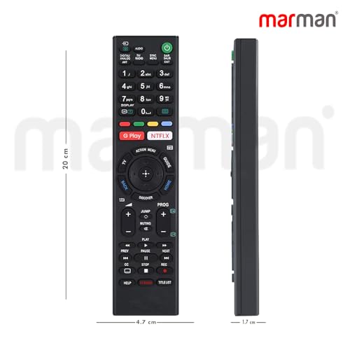 Image of marman Replacement for Sony Smart tv Suitable for 4k UHD OLED RMT-TX202P Model Non Voice Remote Controller with Multi-Functionality Sequence Infrared Technology Without Google Assistance