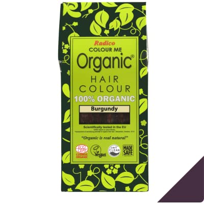Radico Colour Me Organic Burgundy Hair Colour; 100% Organic made with natural herbs, Skin Allergy Safe, No Ammonia, No Parabens & No Chemicals, Globally Certified and Tested Natural Hair Colour, (100g)-picture-26
