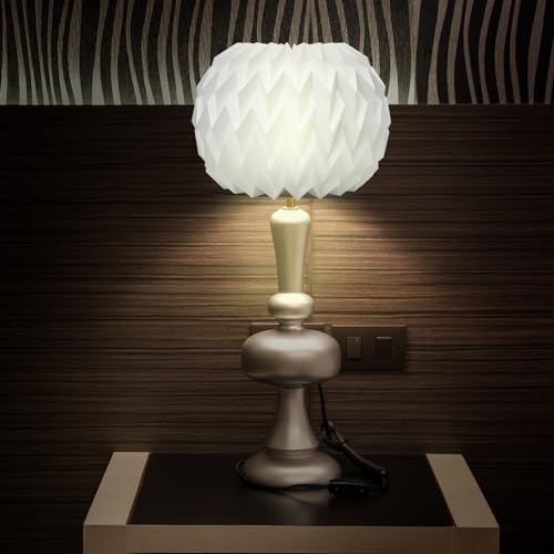 Housoutil Foldable Origami Lantern Lampshade 15.7 Inch Paper Hanging Light Cover for Home Bar Cafe Ceiling Lighting Nordic Minimalist Style - Image 3