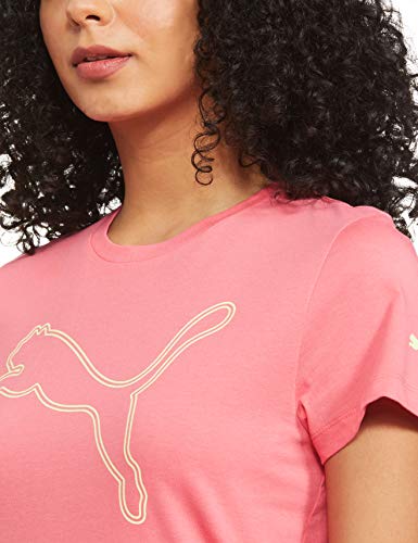 Image of Puma Women's Sporty Graphic T-Shirt 6 | 100% Cotton Regular Fit T-Shirt with Bold Puma Cat Print for Women | Soft & Breathable Crew Neck Tee for Sporty Looks, Travel & Everyday Street Style