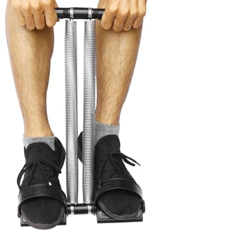 Pédalier fitness à double ressort en acier Mikinona ergonomique et portable