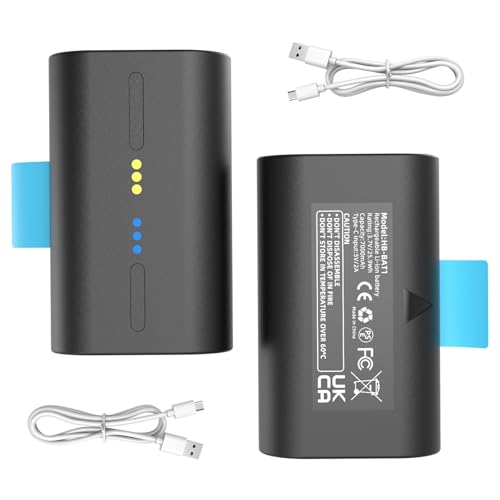2 Pack Extra Outdoor Camera Battery Pack Compatible with SimpliSafe Wireless Outdoor Security Camera CMOB1 CM0B1 SCM301 with Type-C Charge Cable Upgraded 7000mAh Capacity Battery Model SSCAM-BAT1