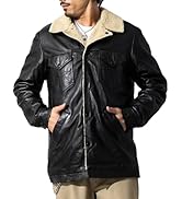 Amazon | [Liugoo Leathers] 本革 カーコート レザーコート ハーフ