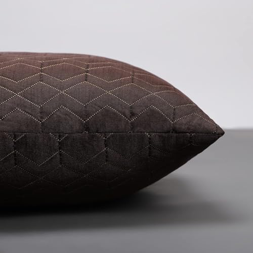 Image of LA VERNE Luxury Premium Cloth Microfibre Blown Technology Filled Cushion Filler Pack of 5 (16 inchX16 inch) (Dark Brown .)