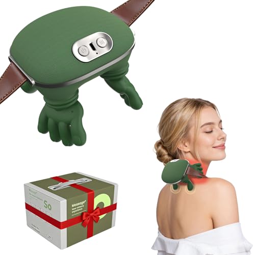 Masseur Cervical, Veralyxa Masseur Dos Et Cervicales Avec Chaleur, Appareil de Massage Bionique 4D pour le Cou Sans Fil, Ergonomique Coussins de Nuque...