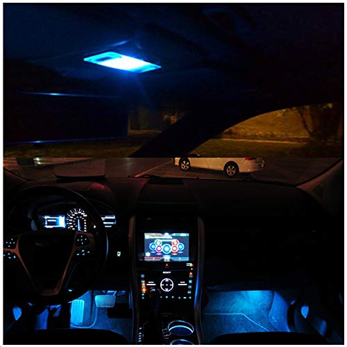 image for WLJH 10pcs Ice Blue 31mm Festoon LED Car Bulb 2835SMD Canbus Error Fre