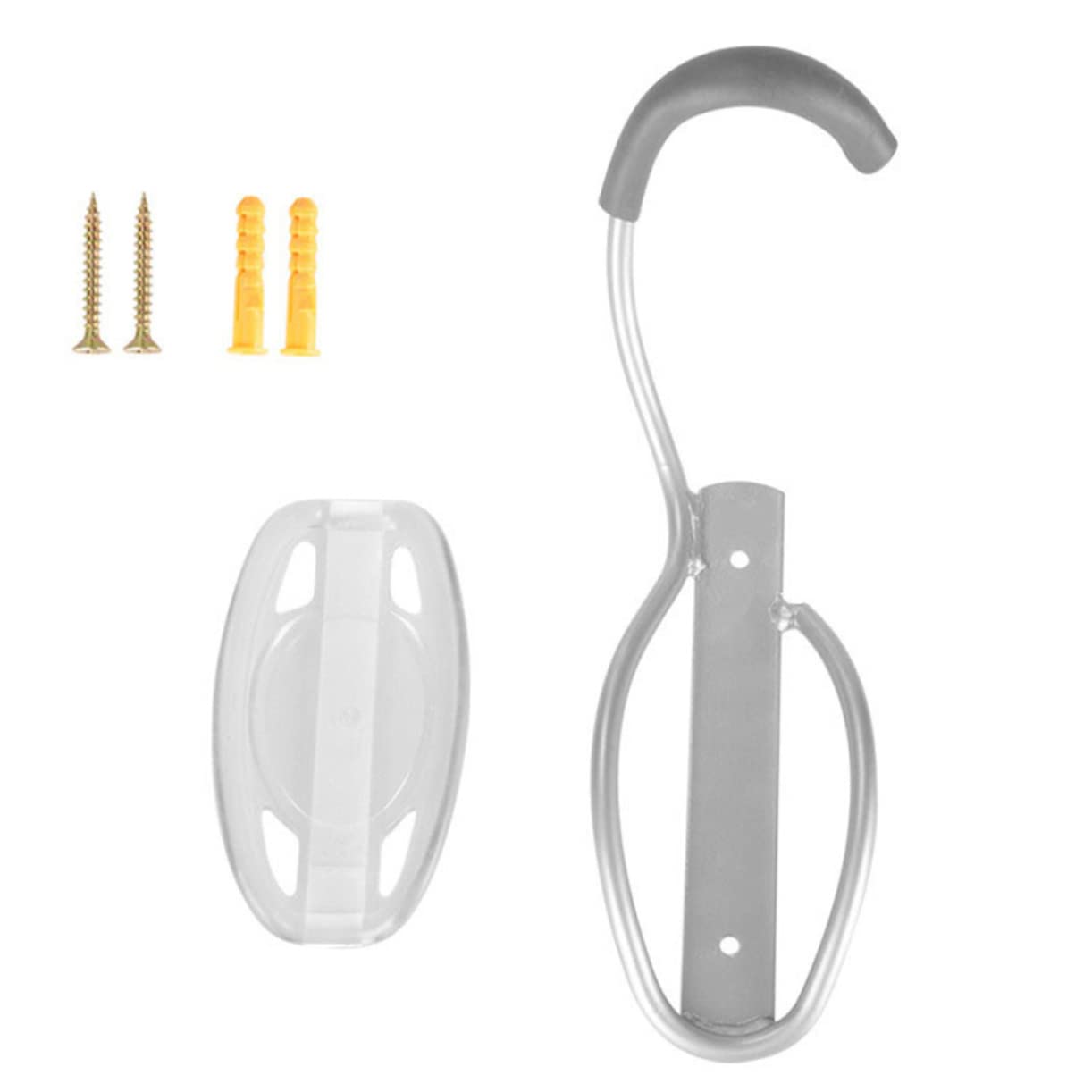 JUMPLAWN 1Set Bike Wall Mount Hanger Vertical Hook for Indoor Bicycle Storage Scratch Resistant Ring Durable Expansion Screws for Garage Shed Use Fits Mountain