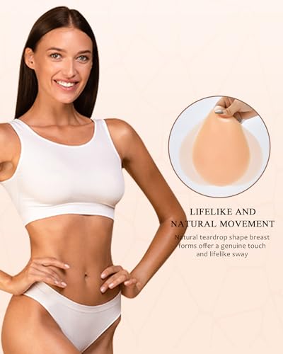 Silicone Breast Forms for Mastectomy, 1 Pairs Fake Boobs Prosthetic Breasts Inserts for Crossdressers-A B C D E Cup2