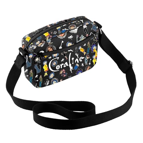 AKTAP Horror Movie Gifts Cora-Line Crossbody Bag Cartoon Character Adjustable Shoulder Purse Bag Secret Door merch for Fans (CB Cora-L2 H CB-HT)