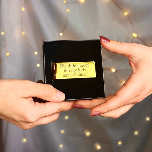 Personalized Money Clip for Dad • Best Dad Ever Cash & Card Holder • Custom Engraved Father's Day Gift for Dad • Gold, Silver, Black • Engrave Monogram, Child's Handwriting or Drawing, Message, Date4