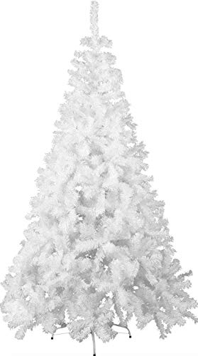 VIGIVISION Árbol de Navidad Artificial - Soporte de Pie Metálico - Fácil Montaje 150CM Blanco