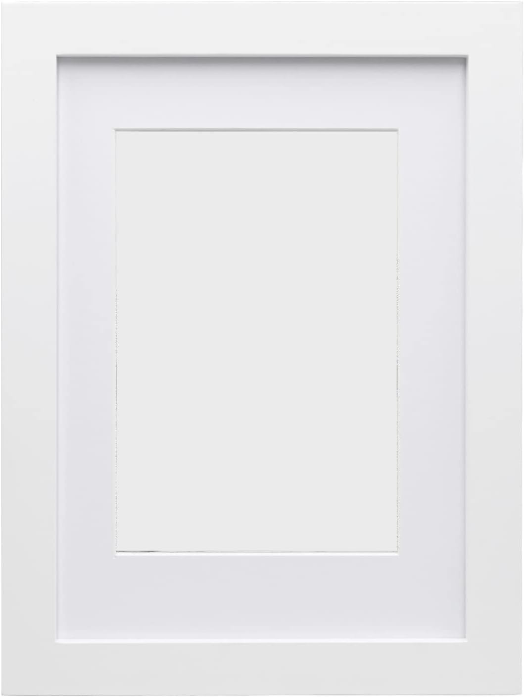 Topbrands786 White + White Mount Black Picture Frame With White Mount - Ivory Mount Poster Frame Photo Frame With Mount Insert For Picture Size In Various Sizes (, A3 Pic (Frame Size A2))