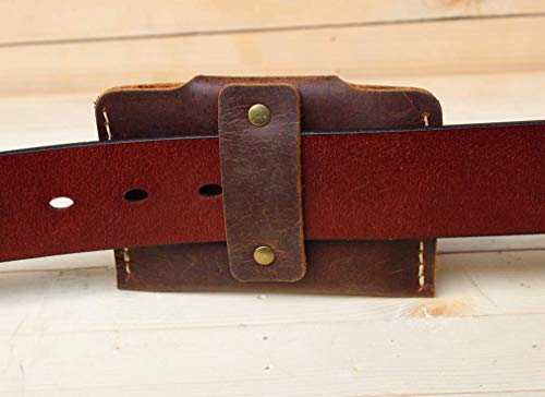 Handmade Thin men's Travel Leather Small Waist Bag Card Wallet2