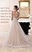 Ivory Long Lace Wedding Dresses for Women Long Sleeve V Neck Beads Tulle A Line Beads Ball Gown Wedding Gowns Us14
