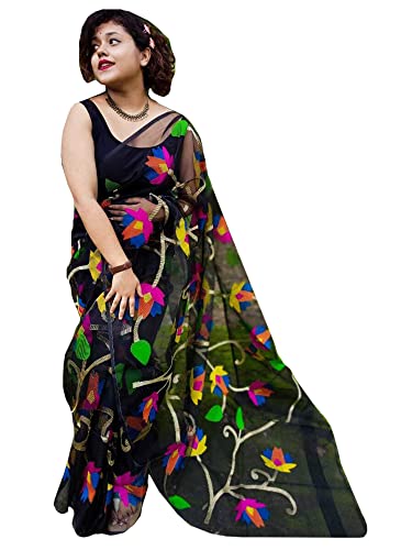 Sari jamdani de verano para festivales y fiestas tradicionales indias