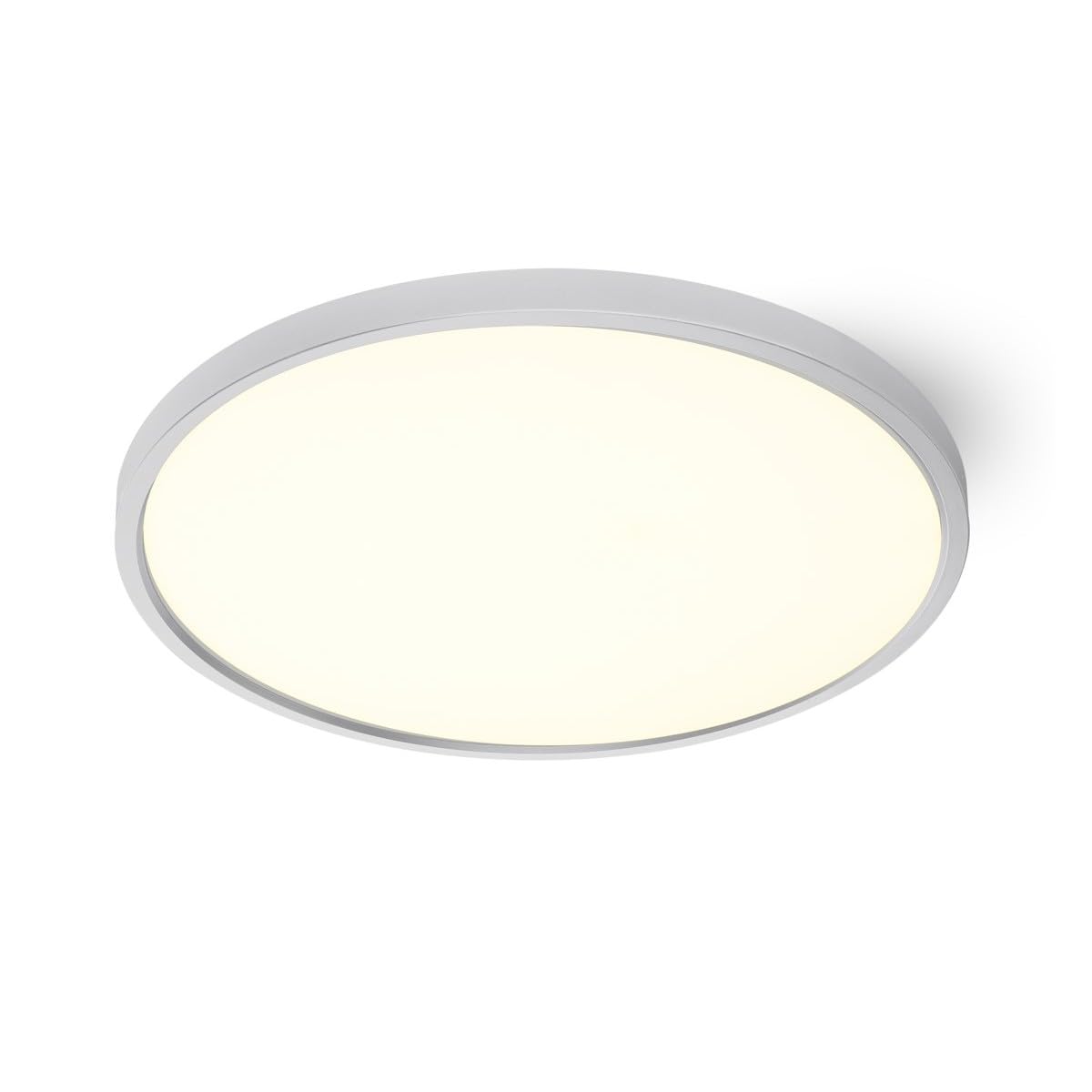Jandei - Plafón LED 48W Tricolor 3000K-4200K-6000K, 59,5 cm diámetro, marco blanco. Instalación en Superficie. Perfecto para Dormitorio, Salón, Cocina, Hogar, Negocio.