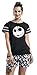 Pesadilla Antes De Navidad Jack Skellington Mujer Pijama Negro 3XL, 100% algodón,