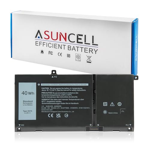 Image of ASUNCELL 40Wh JK6Y6 H5CKD Battery for Dell Latitude 3410 3510 3120 3140 Vostro 5300 5301 5401 5501 Inspiron 5300 5301 5401 5402 5408 5409 5501 5508 5509 5400 5406 7405 7300 7306 7500 7506 2-in-1