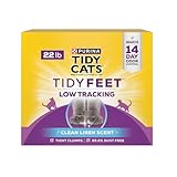Purina Tidy Cats Tidy Feet Clumping Low Tracking Cat Litter With Odor Control – Clean Linen Scent - 22 lb. Box