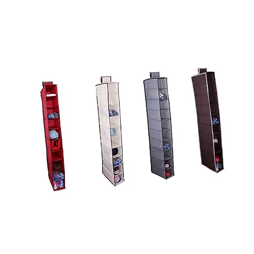 DECHOUS Hanging Laundry Bag 10 Layers Pants Hangers Space Saver Cloth Hanger Dress Bags for Hanging Clothes Storage Containers