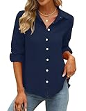 Für Alle AnläSse Geeignet: Mit seinem abwechslungsreichen und raffinierten Design lässt sich dieses oberteile damen sexy perfekt mit Alltags- und Business-Damenmode kombinieren. Basic shirt damen langarm mit V-Ausschnitt sind eine großartige Wahl für lässige Alltagskleidung, Zuhause, Urlaub, Arbeit, Geschäft, Reisen, Urlaub, Club, Büro, Dating, Schule, Straße und mehr.