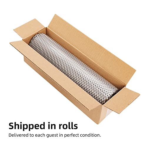 Image of AggAuto 47x16 inches Car Pickup Truck Grill Mesh Spoiler Bumper Vent Aluminum Alloy Automotive Grille Insert Air Intake Racing Rhombic Hole 3x6mm Silver