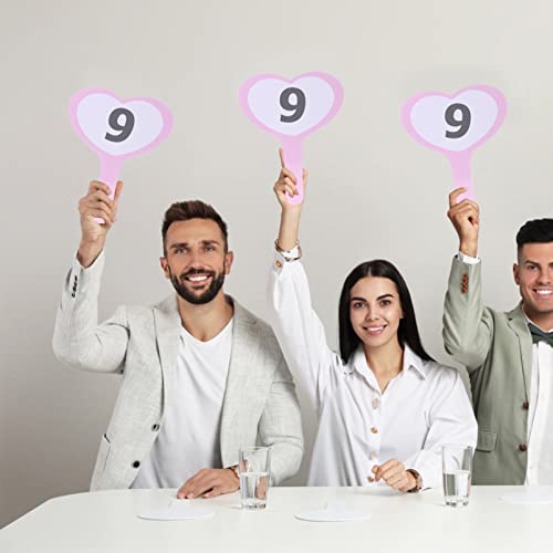 Stobok Dry Erase Answer Paddle Handheld Whiteboard Dry Erase Signs Heart Shaped Hand Held White Board Auction Paddles White Board Paddles Hand Dry Erase Board #TOP4