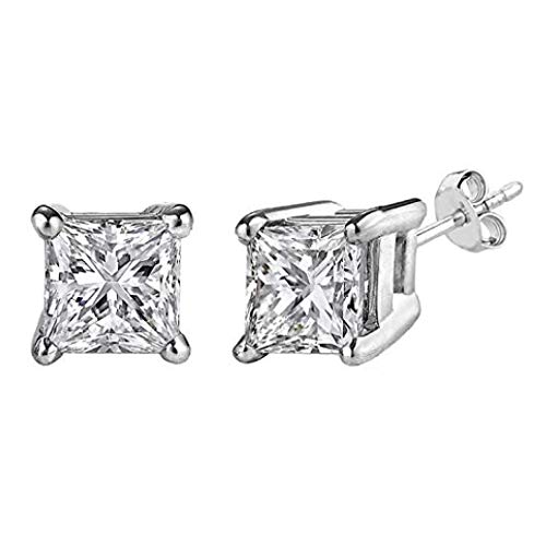 Parnika Square CZ Solitaire Unisex Tops Studs Silver Earrings in Pure 92.5 Sterling Silver (3) (B0BY2YMJV4) Amazon Price History, Amazon Price Tracker