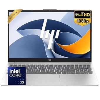 HP 15.6" Full HD Business Laptop, 16GB RAM, 512GB SSD, Intel Core i3 CPU, Wi-Fi 6, 2026-2027 Edition, Windows 11 with Office 365 for The Web