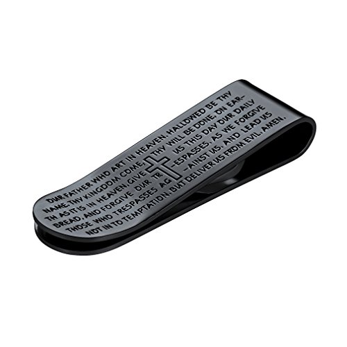 FaithHeart Mens Stainless Steel Money Clips, Credit Business Card Holder for Men Minimalist Metal Money Clip