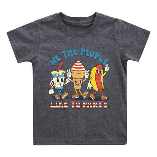 Image of Boys Girls Fourth of July Shirt Toddler Patriotic 4th of July Clothes for Kids 1-7 Years