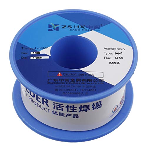 60-40 Tin Lead Rosin Core Solder Wire for Electrical Soldering (1.0mm 100g)