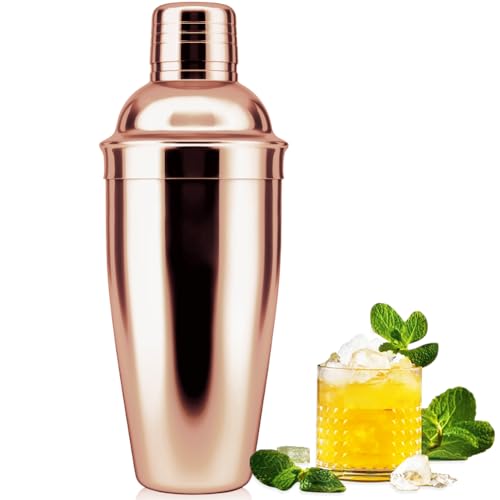 NewGF Cocktail Shaker,25 oz Drink Mixer with Built-in Strainer for Mixing Drinks Margaritas,Beginner...