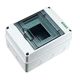 IP65 Power Distribution Protection Box for Circuit Breaker Indoor on The Wall 5 Way, ABS Transparent Cover Electrical Box Breaker Box (120x160x92mm)
