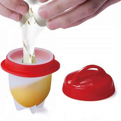 Comcl Rapid egg cooker - Food Grade Silicone Egg Boiler Hard Boiled Eggs without the Shell - High-temperature Resistant BPA Free 6 Egg Cups Egg Poacher
