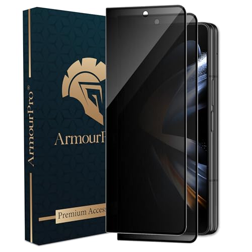 Image of ArmourPro Anti-Spy Privacy Tempered Glass for Samsung Galaxy Z Fold 4 - Anti Peeping Screen Protector, Edge to Edge Full Coverage, 9H Hardness, Easy Installation Kit | Pack of 2