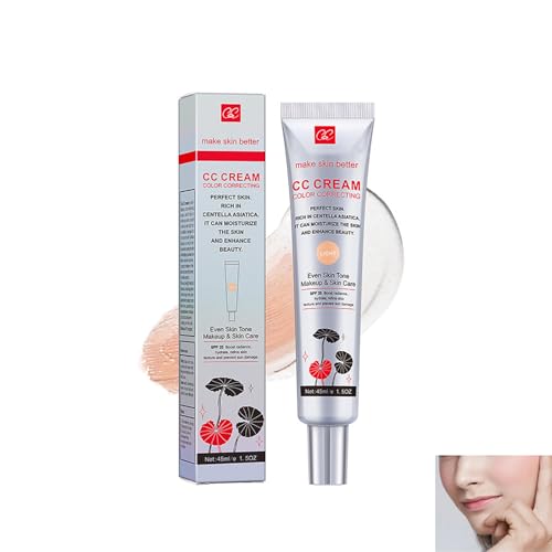 Color Correcting Changing CC Cream,Crema CC ligera para Color Correcting,Corrector facial para Maquillaje Femenino