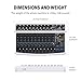 BOMGE 12 Channel Professional Audio Mixer, Bluetooth Studio Mixer with USB, 48V Power, XLR/RCA Inputs, 99 DSP Effects For Professional and Beginners (12F-W)