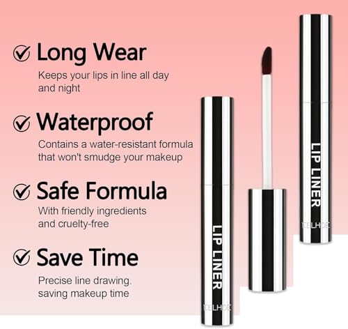 Lip Stain Peel Off, 3 Farben Lipliner Wasserfest Langanhaltend & Präzise Anwenden Farbintensiv Abnehmbar, Lipliner Set Natürlich Ernährungsformel für Frauen Pralle Lippen (Braun/Dunkelbraun/Weinrot)