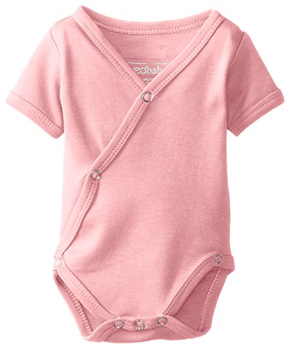 Image of L'ovedbaby Unisex-Baby Newborn Organic Short-Sleeve Kimono Bodysuit
