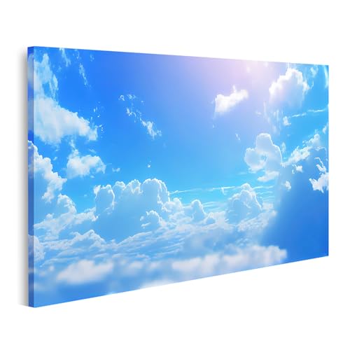 islandburner Primer cuadro sobre lienzo perfecto cielo azul nubes blancas paisaje imágenes murales póster