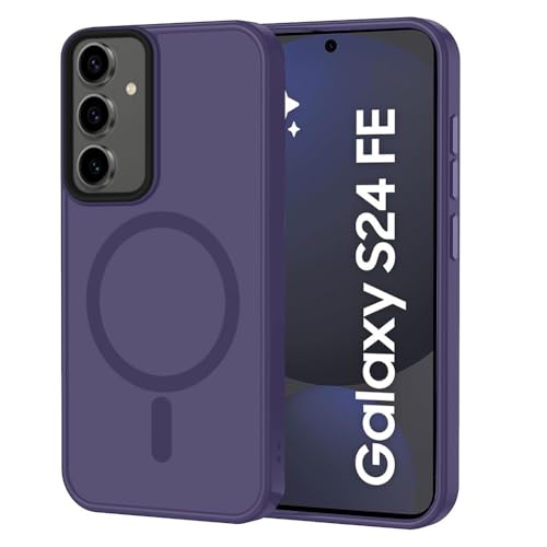 Image of SIZUKA Samsung S24 FE Magsafe Hard Back Case | Matte Design & 360 Protection | Military-Grade Samsung S24 FE Cover | Strong Magnet Back - Purple