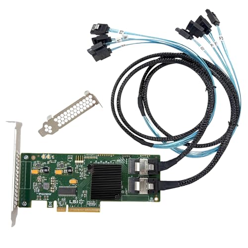 YiBaoTong LSI 9211-8I SAS2008 6Gbps SAS HBA FW:P20 LSI 9211-8i IT Mode ZFS FreeNAS unRAID Controller Card 2* SFF-8087 SATA